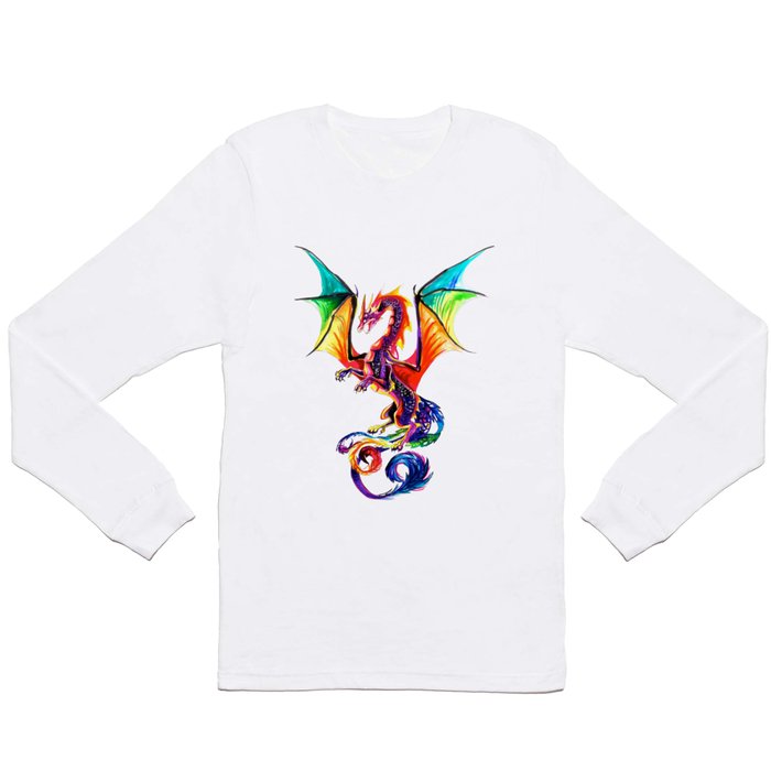 Rainbow Dragon Long Sleeve T Shirt