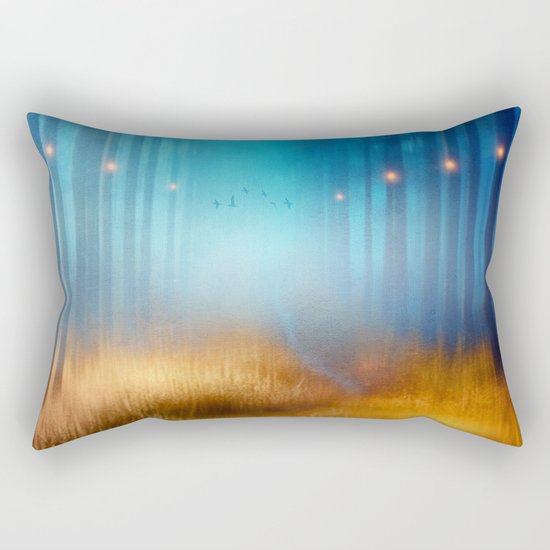 Blue melody.. Rectangular Pillow