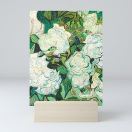 White roses - Van Gogh - Zoomed in Mini Art Print