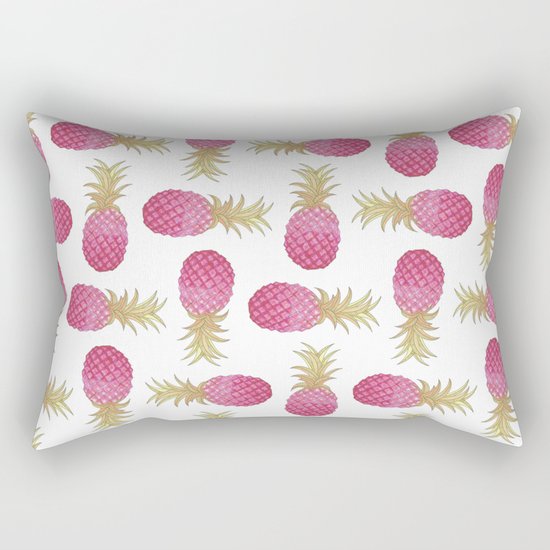 Ombre Pink Pineapple Rectangular Pillow