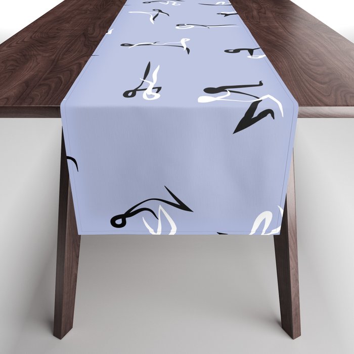 Kamasutra abstract pattern, couple in love, man and woman Table Runner