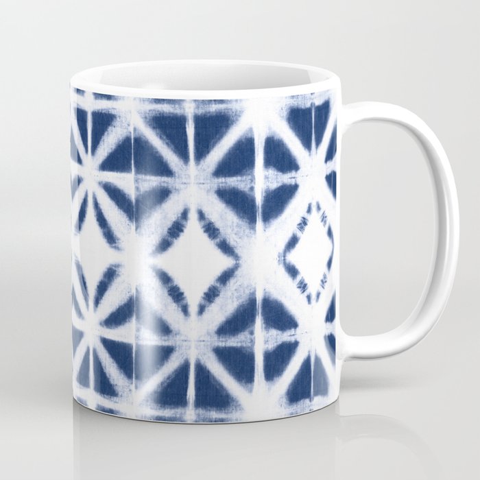 Moroccan design white and indigo blue Coffee Mug