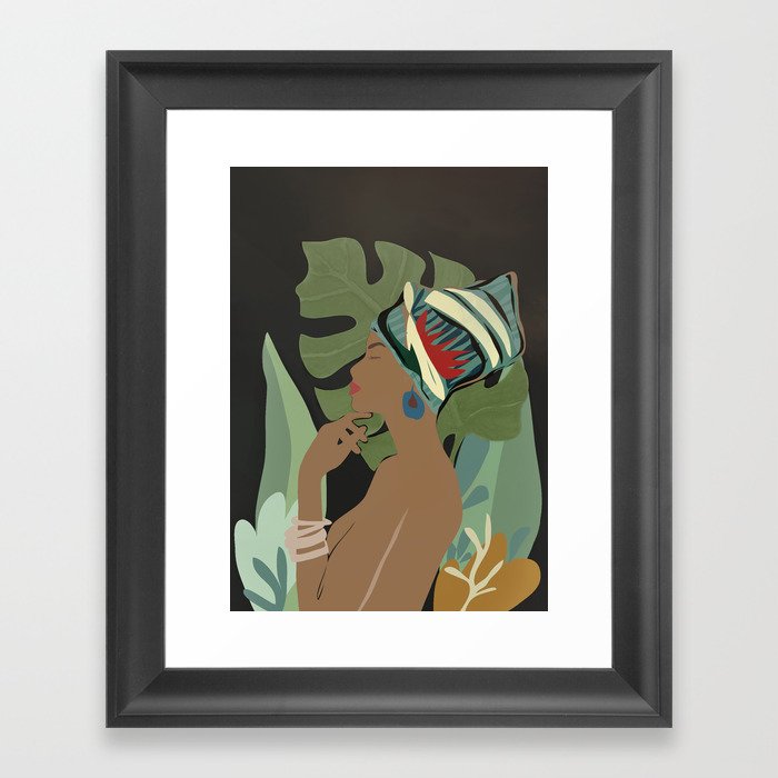 Woman with a Tuban Framed Art Print