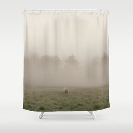 Early Morning in the Sheep Pasture Shower Curtain