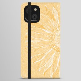 Mandala, Sunflower Prints, Yellow iPhone Wallet Case