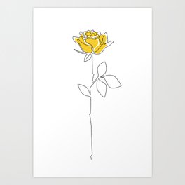 Lemon Rose Art Print