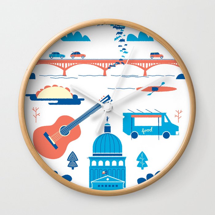 Love Letter to Austin, Texas Wall Clock