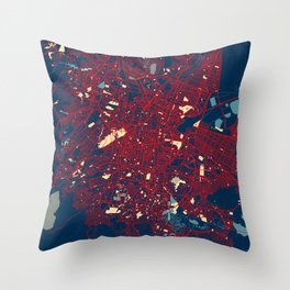 Mexico City Map - Hope Throw Pillow