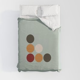 Akateko - Classic Colorful Minimal Retro Dots Duvet Cover