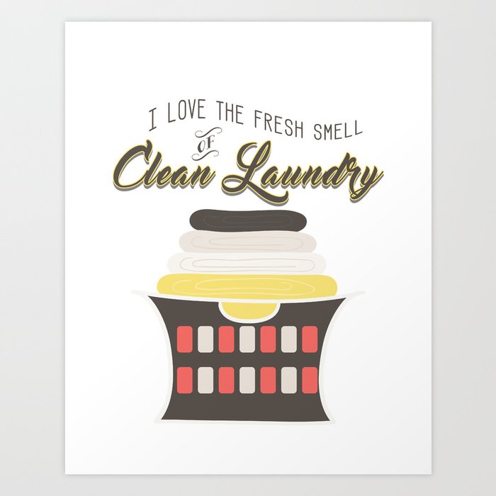 Laundry Room Art Print Laundry Room Decor Clean Laundry Wall