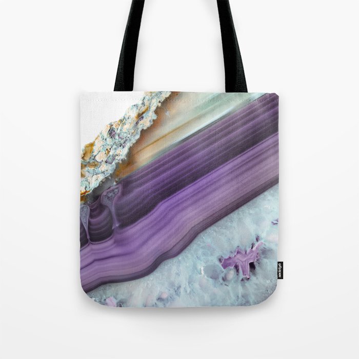 Purple Agate Slice Tote Bag