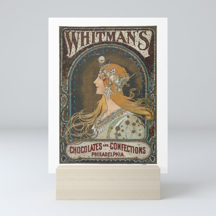 Whitman's Chocolates And Confections Philadelphia Alfonse Mucha Vintage Advertising Mini Art Print