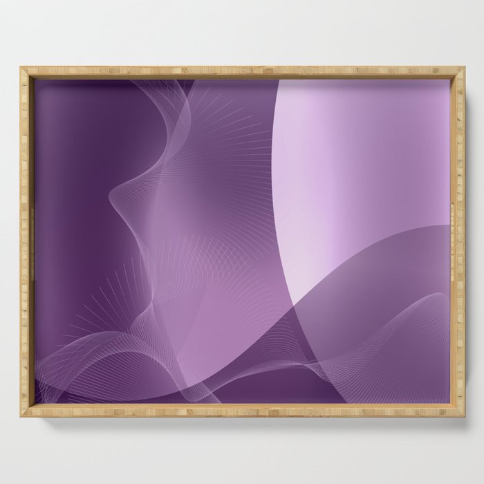 Abstract Purple Ombre Serving Tray