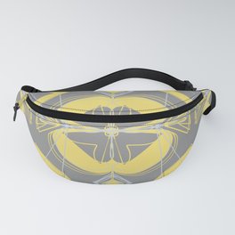 Patterned grey and yellow repeat pattern Fanny Pack