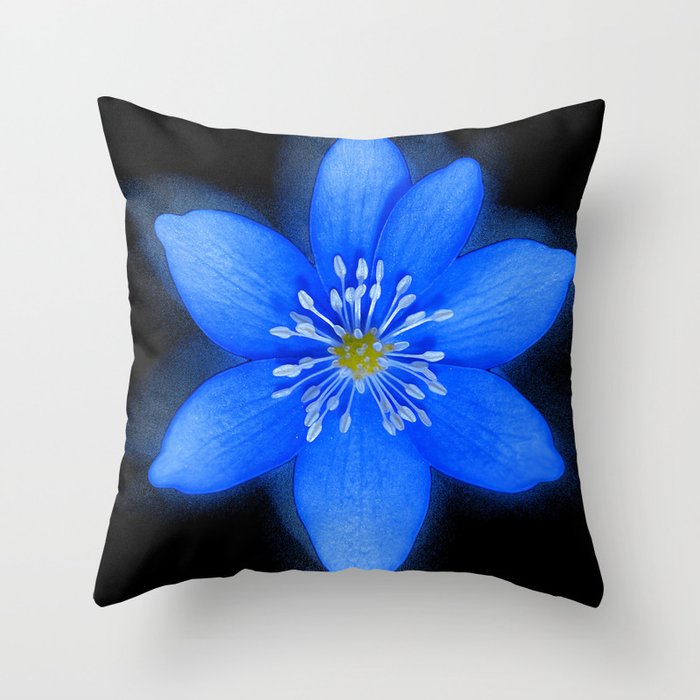 Blue Powder Throw Pillow by Leggings & Stuff Online Store