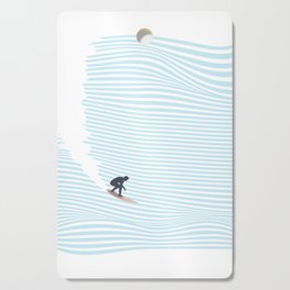 surfing jaws baby blue Cutting Board