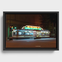 Mickey's Diner Framed Canvas