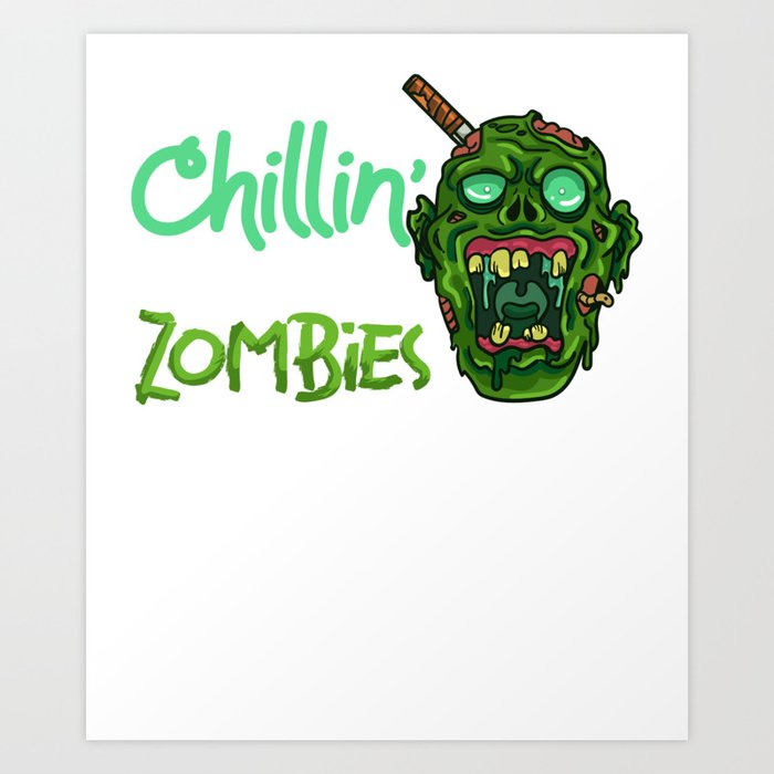 Scary Zombie Halloween Undead Monster Survival Art Print