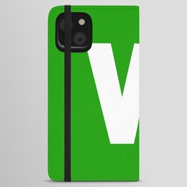 letter W (White & Green) iPhone Wallet Case
