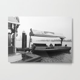 Dubai Driver Metal Print | Emirates, Modest, Abra, Grain, Vintage, Old, Man, Boat, Photo, Past 