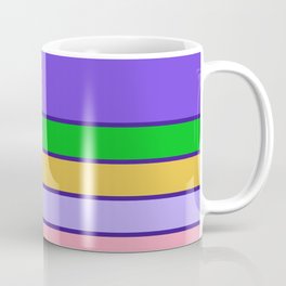 Large Multicolour Horizontal Stripes Pattern 3 Mug