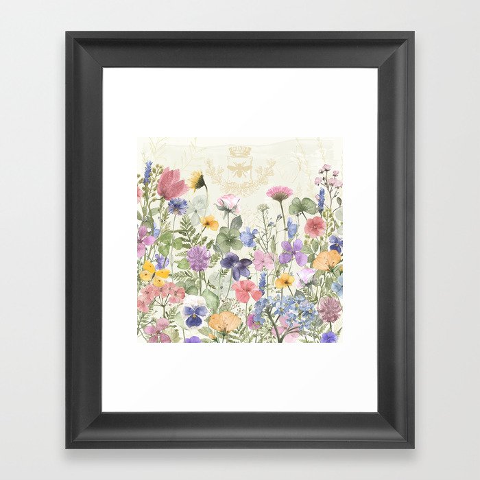 Summer Honey Wildflowers Framed Art Print