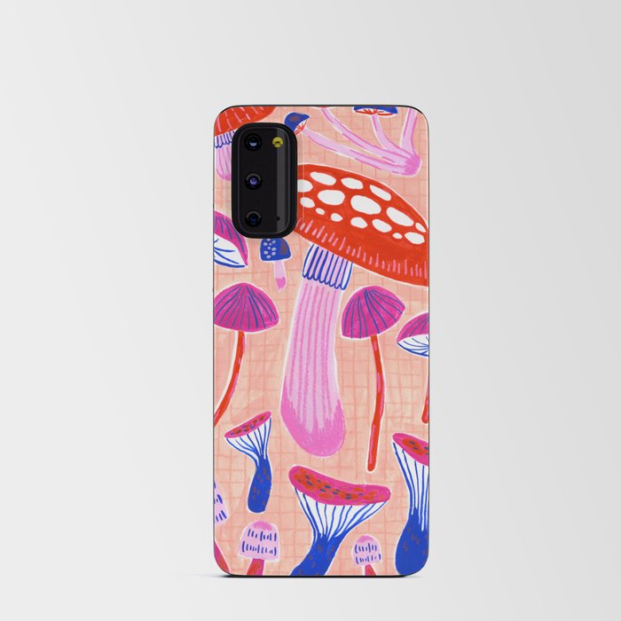 Red and Pink Mushrooms  Android Card Case