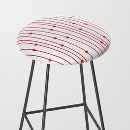 Red White Vertical Stripe Polka Dot Pattern Pairs Coloro 2022 Popular Color Red Glow 013-43-37 Bar Stool