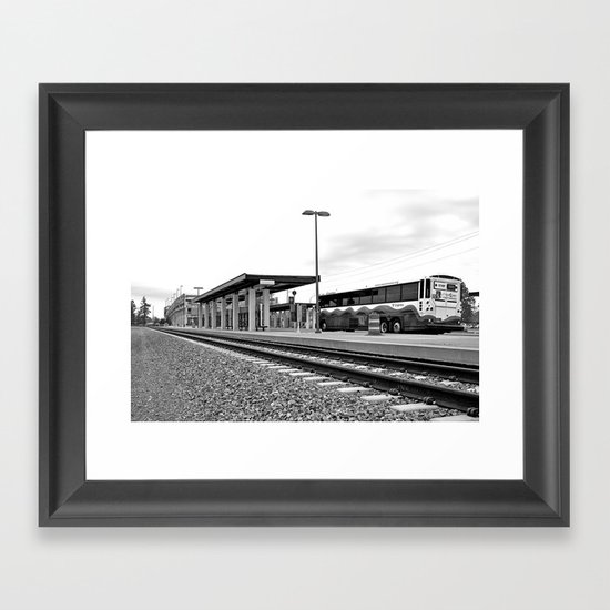 Sound Transit station Framed Art Print