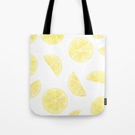 Watercolor Lemon Slices Tote Bag