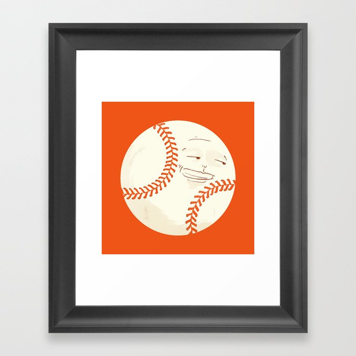 Happy Baseball Framed Art Print By Timdelger Society6