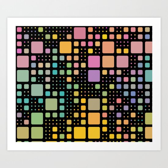 Pop Squares Art Print