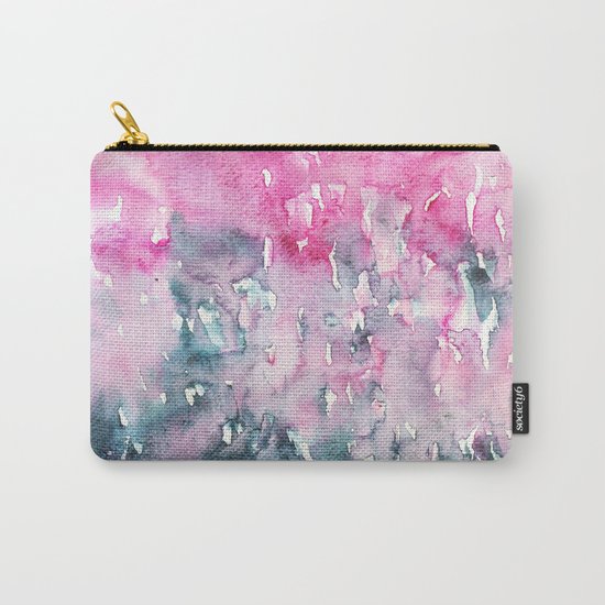 When indigo loves pink || watercolor Carry-All Pouch