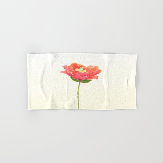 red poppy Hand & Bath Towel
