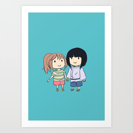 Chihiro & Haku Art Print