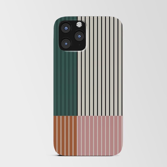 Color Block Line Abstract V iPhone Card Case