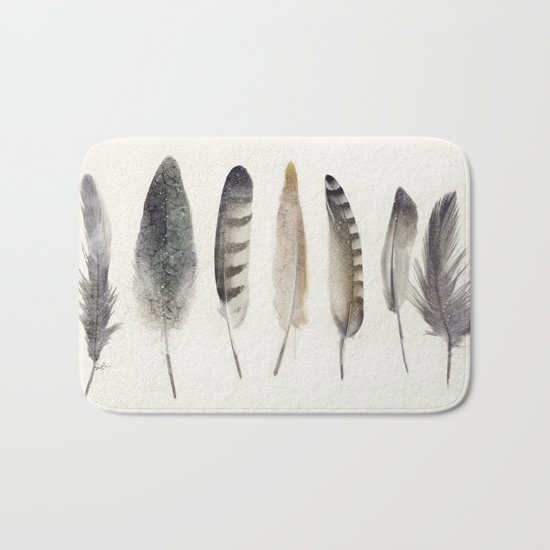 native earth feathers Bath Mat