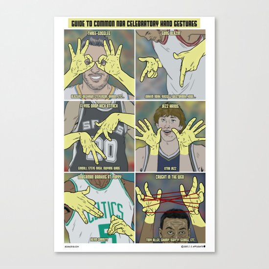 Guide to NBA Celebratory Hand Gestures Canvas Print