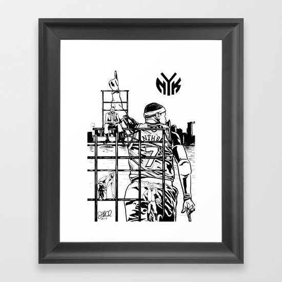 Knicks Liberty Framed Art Print
