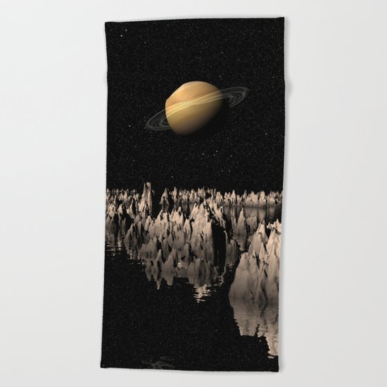 Planet Saturn Beach Towel