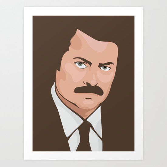 Ron Swanson Art Print