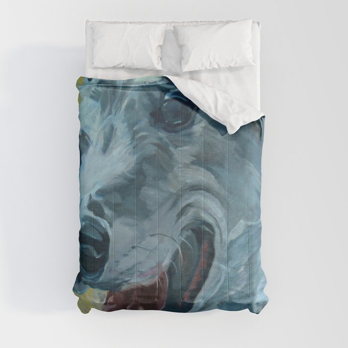 Dilly the Greyhound Portrait Comforter