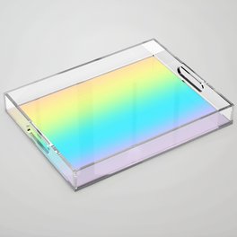 Striped Pastel Rainbow Gradient Acrylic Tray