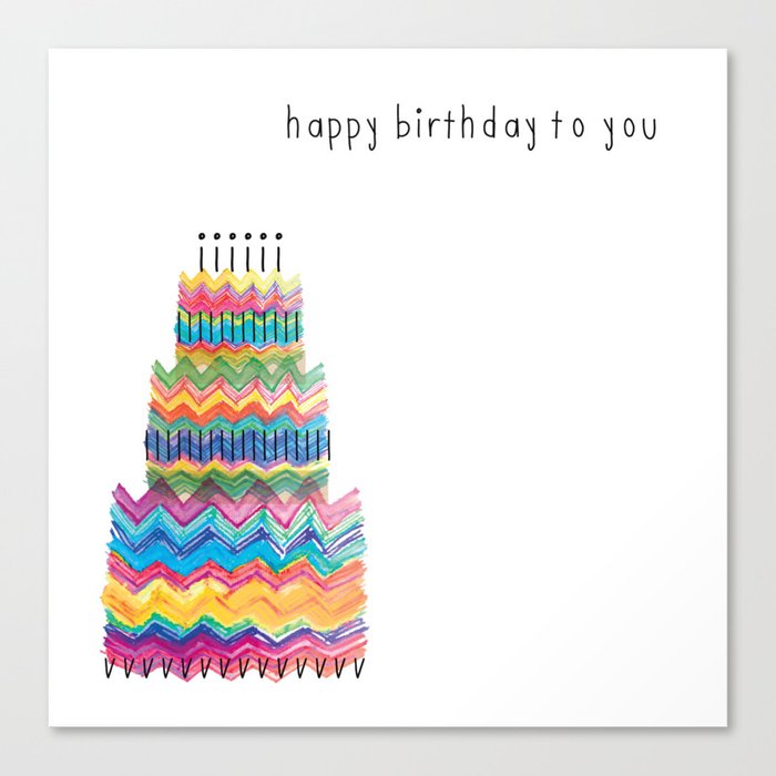 Happy Birthday To You Kaleidoscope Canvas Print By Skyesthelimit Society6