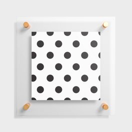 Black and White Polka Dot Floating Acrylic Print