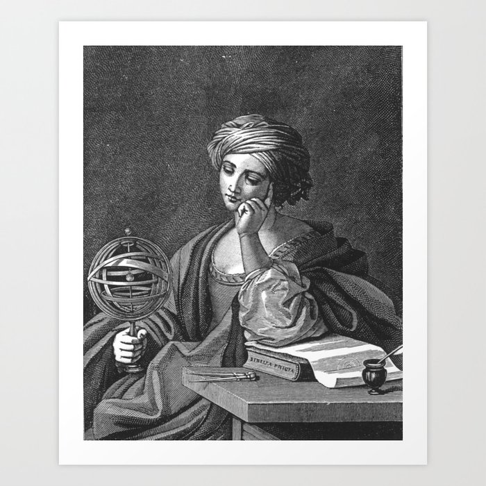 Urania, the muse of astronomy (anonymous Italian artist, 1885) Art Print