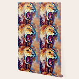 Lion Painting Wallpaper For Any Decor Style Society6