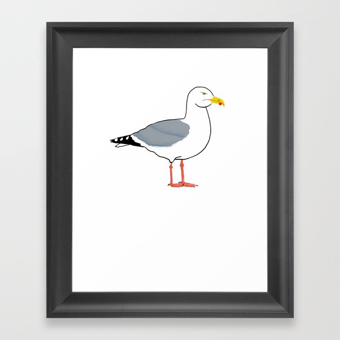 Angry Seagull Framed Art Print