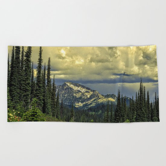 A Storm Is Coming Beach Towel
