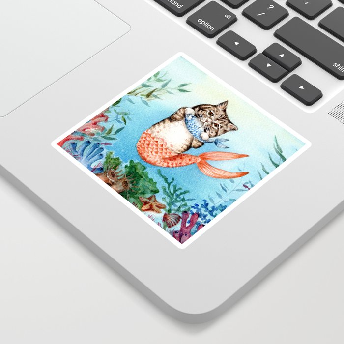 Cute Purrmaid Cat Mermaid | Hardcover Journal